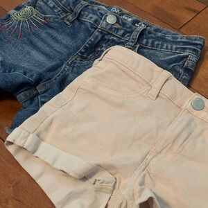 Kids Cotton Shorts - Pink and Denim